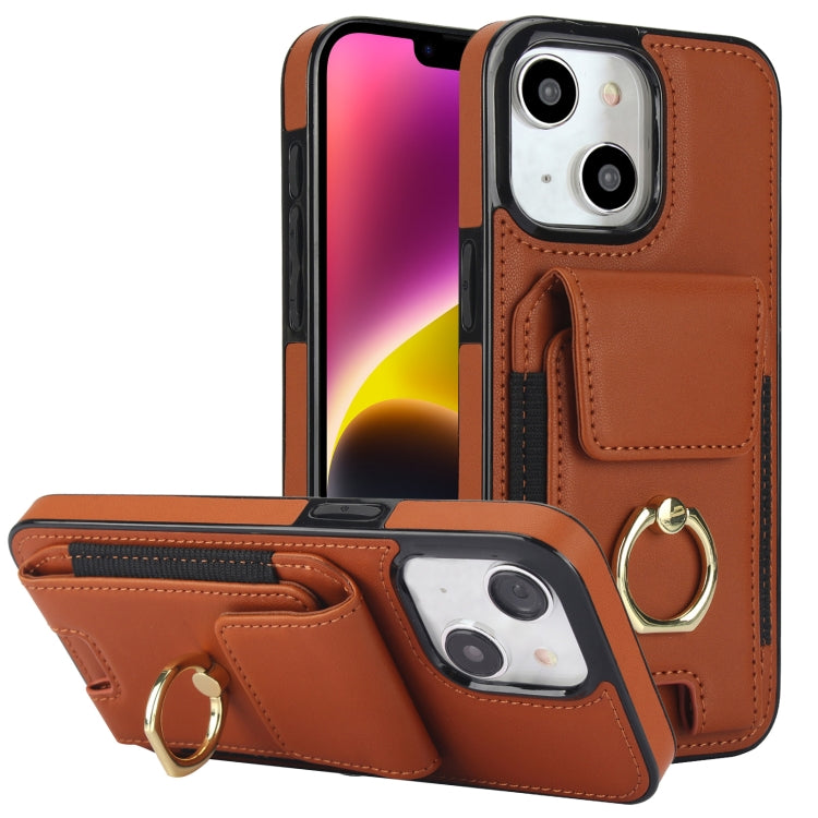 Elastic Card Bag Ring Holder Phone Case, For iPhone 15 Pro Max, For iPhone 15 Pro, For iPhone 15, For iPhone 14