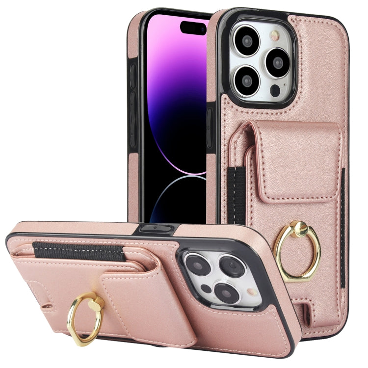 Elastic Card Bag Ring Holder Phone Case, For iPhone 14 Pro, For iPhone 14 Pro Max, For iPhone 13 Pro Max, For iPhone 13 Pro