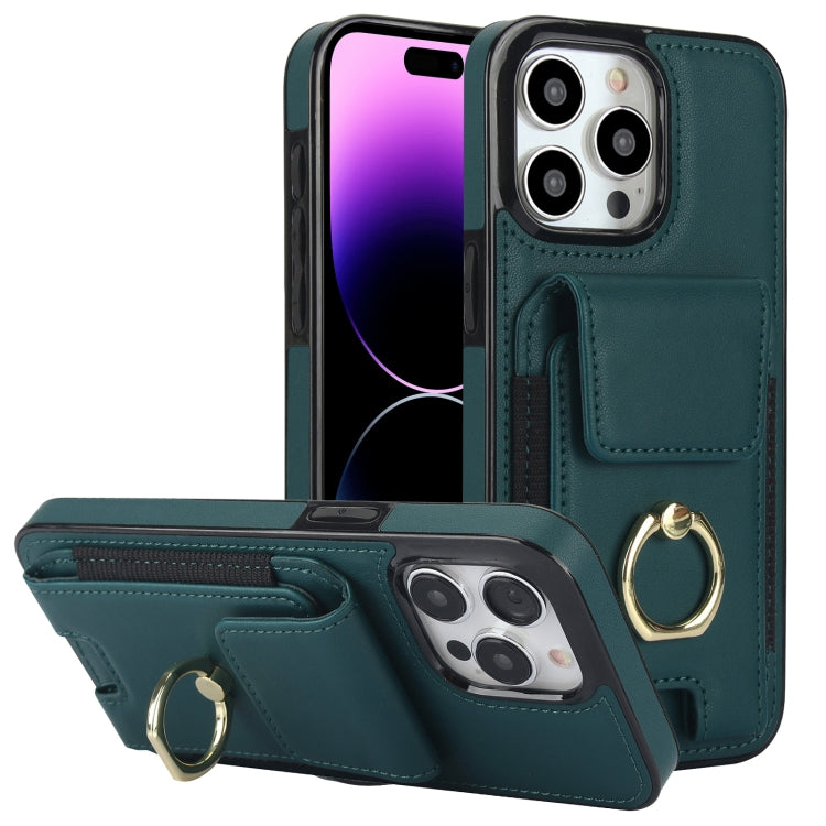 Elastic Card Bag Ring Holder Phone Case, For iPhone 14 Pro, For iPhone 14 Pro Max, For iPhone 13 Pro Max, For iPhone 13 Pro