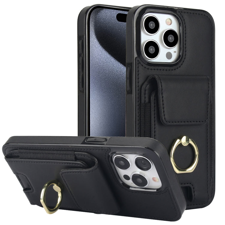 Elastic Card Bag Ring Holder Phone Case, For iPhone 15 Pro Max, For iPhone 15 Pro, For iPhone 15, For iPhone 14
