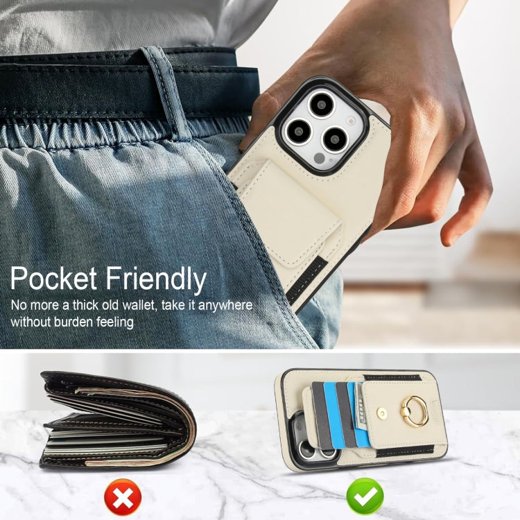 Elastic Card Bag Ring Holder Phone Case, For iPhone 16 Pro Max, For iPhone 16 Pro, For iPhone 16 Plus, For iPhone 16