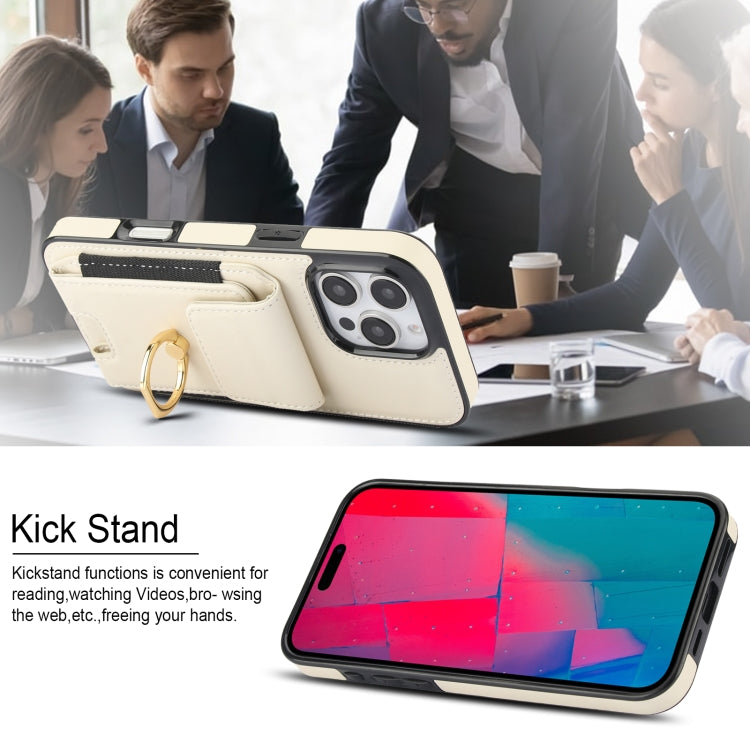 Elastic Card Bag Ring Holder Phone Case, For iPhone 16 Pro Max, For iPhone 16 Pro, For iPhone 16 Plus, For iPhone 16