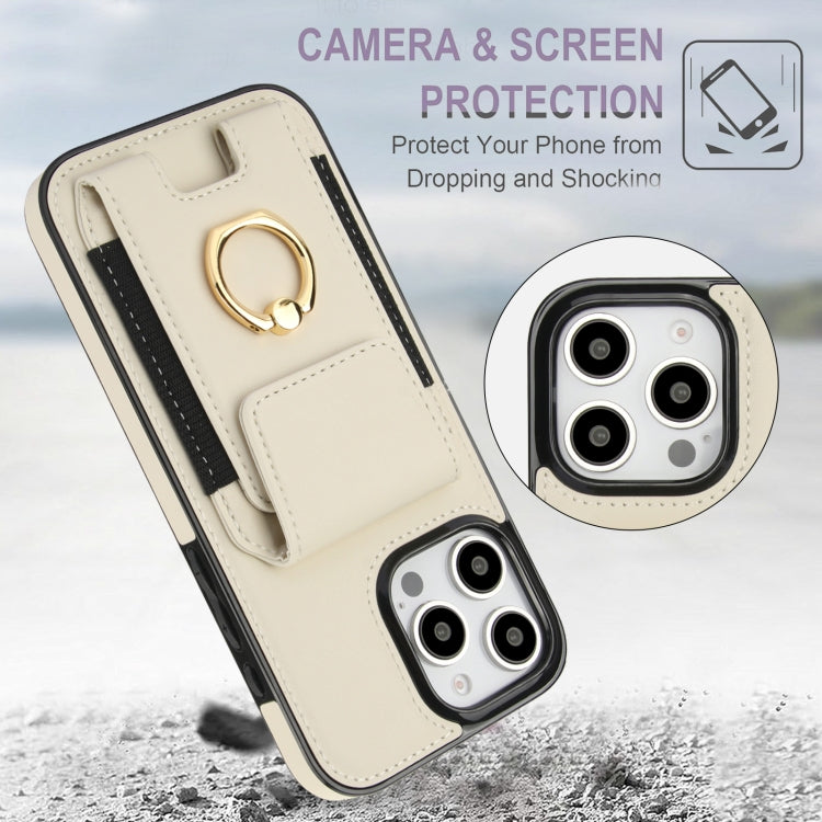 Elastic Card Bag Ring Holder Phone Case, For iPhone 16 Pro Max, For iPhone 16 Pro, For iPhone 16 Plus, For iPhone 16