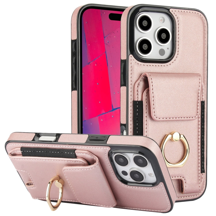 Elastic Card Bag Ring Holder Phone Case, For iPhone 16 Pro Max, For iPhone 16 Pro, For iPhone 16 Plus, For iPhone 16