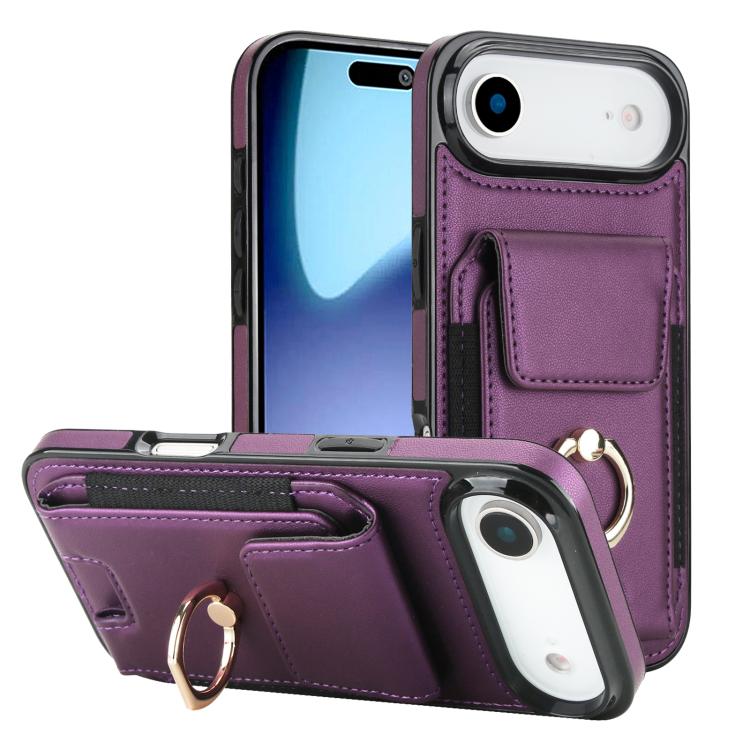 Elastic Card Bag Ring Holder Phone Case, For iPhone 17 Pro Max, For iPhone 17 Pro, For iPhone 17, For iPhone Air