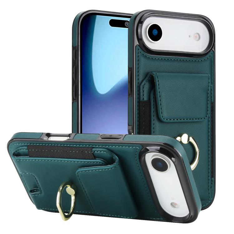 Elastic Card Bag Ring Holder Phone Case, For iPhone 17 Pro Max, For iPhone 17 Pro, For iPhone 17, For iPhone Air