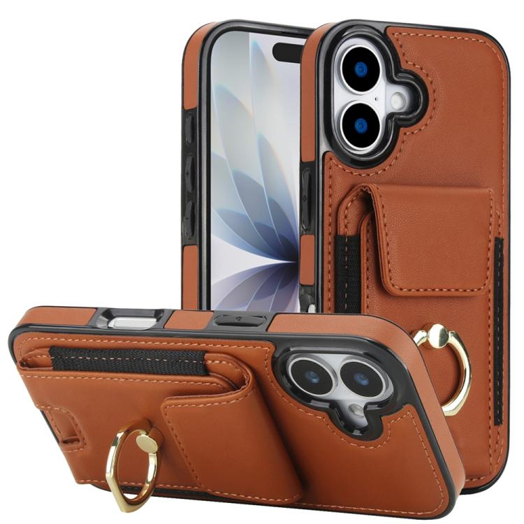 Elastic Card Bag Ring Holder Phone Case, For iPhone 17 Pro Max, For iPhone 17 Pro, For iPhone 17, For iPhone Air