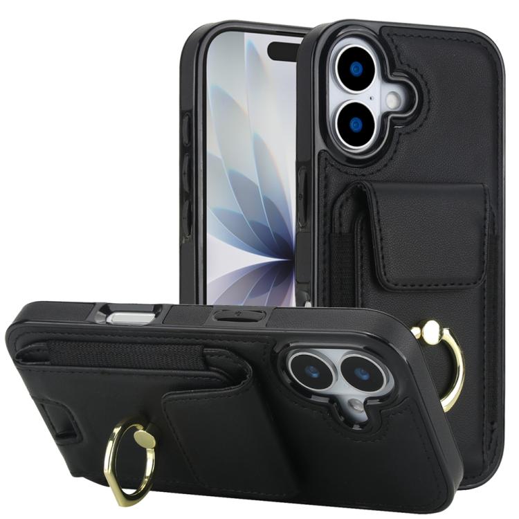 Elastic Card Bag Ring Holder Phone Case, For iPhone 17 Pro Max, For iPhone 17 Pro, For iPhone 17, For iPhone Air