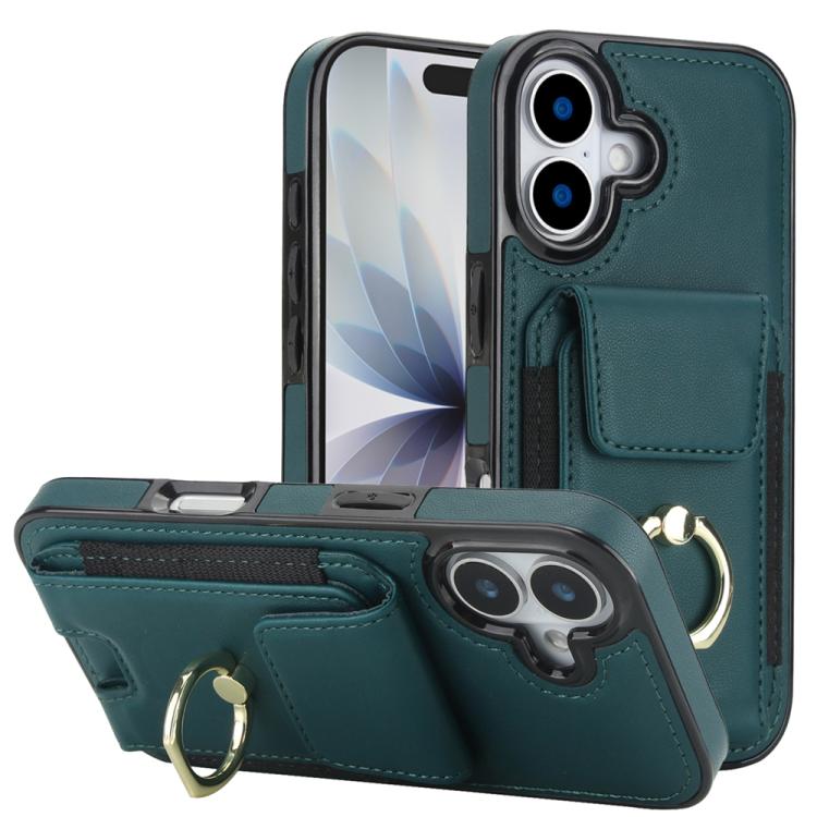 Elastic Card Bag Ring Holder Phone Case, For iPhone 17 Pro Max, For iPhone 17 Pro, For iPhone 17, For iPhone Air
