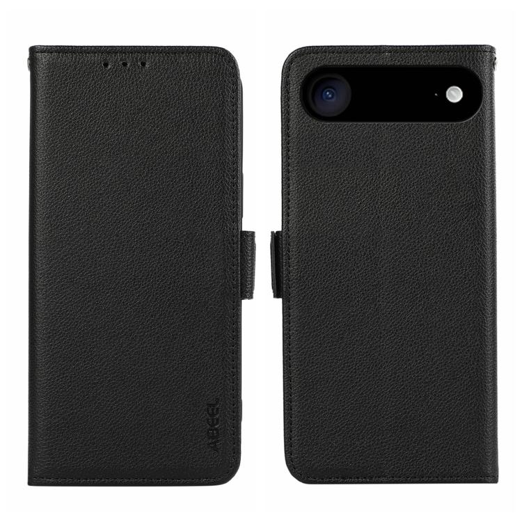 ABEEL Side-Magnetic Litchi Pattern Leather RFID Phone Case, For iPhone 17 Pro Max, For iPhone 17 Pro, For iPhone Air, For iPhone 15 Pro Max, For iPhone 15 Pro, For iPhone 15 Plus