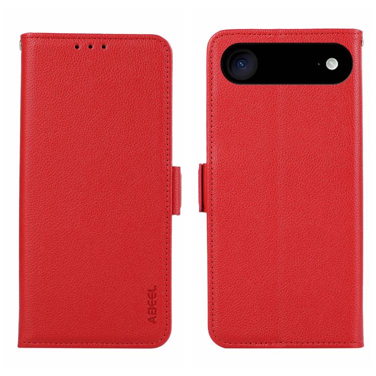 ABEEL Side-Magnetic Litchi Pattern Leather RFID Phone Case, For iPhone 17 Pro Max, For iPhone 17 Pro, For iPhone Air, For iPhone 15 Pro Max, For iPhone 15 Pro, For iPhone 15 Plus