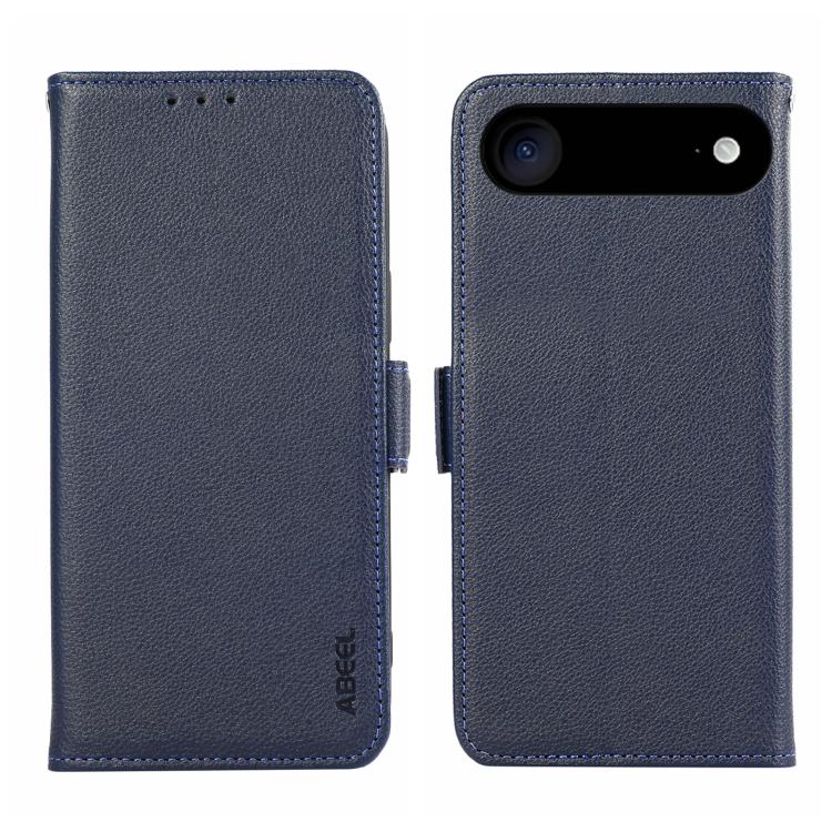 ABEEL Side-Magnetic Litchi Pattern Leather RFID Phone Case, For iPhone 17 Pro Max, For iPhone 17 Pro, For iPhone Air, For iPhone 15 Pro Max, For iPhone 15 Pro, For iPhone 15 Plus