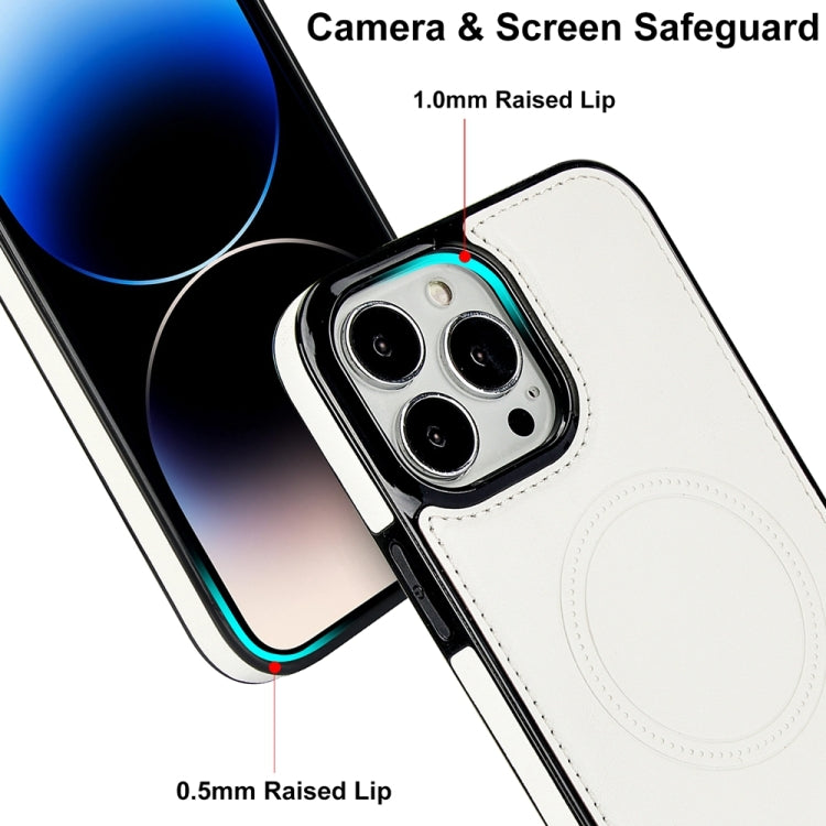 Retro Leather Invisible Stand MagSafe Phone Case, For iPhone 14 Pro, For iPhone 14 Pro Max, For iPhone 13 Pro Max