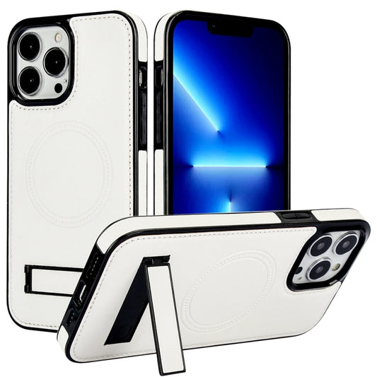 Retro Leather Invisible Stand MagSafe Phone Case, For iPhone 13 Pro, For iPhone 13, For iPhone 13 mini