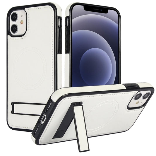 Retro Leather Invisible Stand MagSafe Phone Case, For iPhone 12 / 12 Pro, For iPhone 12 Pro Max, For iPhone 12 mini