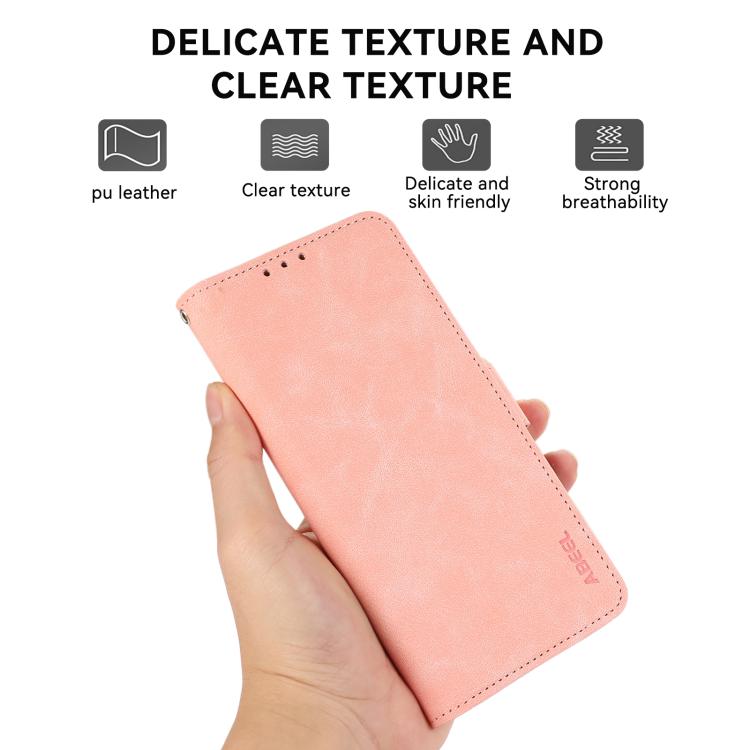 ABEEL Frosted Magnetic RFID Leather Phone Case, For iPhone 16e / 17e, For iPhone 17 Pro Max, For iPhone 17 Pro, For iPhone 17