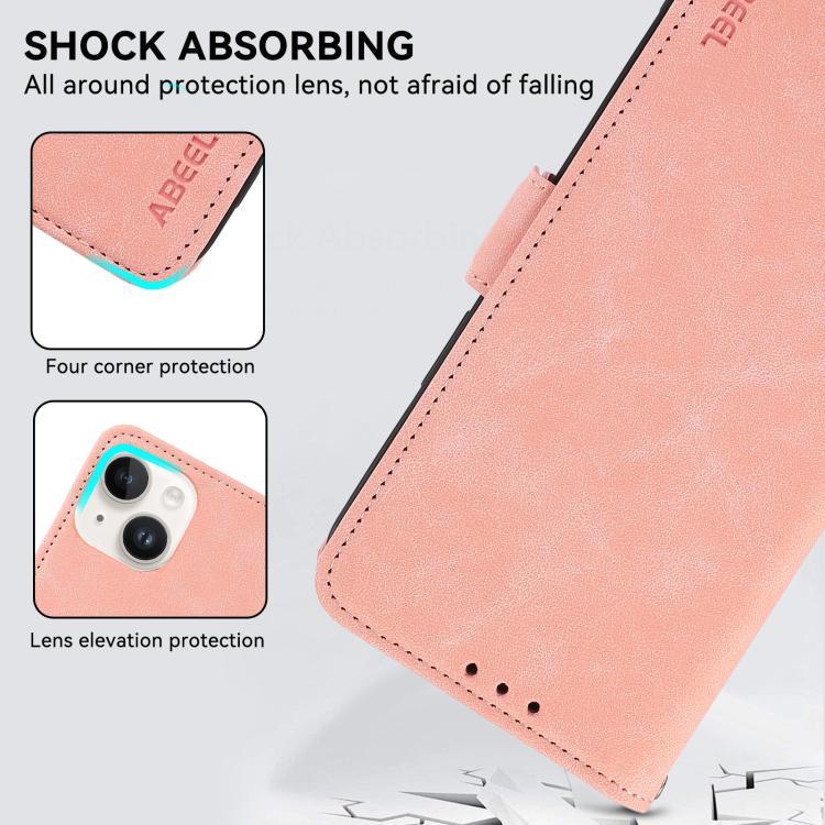 ABEEL Frosted Magnetic RFID Leather Phone Case, For iPhone 16e / 17e, For iPhone 17 Pro Max, For iPhone 17 Pro, For iPhone 17
