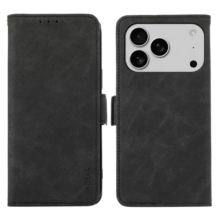 ABEEL Frosted Magnetic RFID Leather Phone Case, For iPhone 16e / 17e, For iPhone 17 Pro Max, For iPhone 17 Pro, For iPhone 17