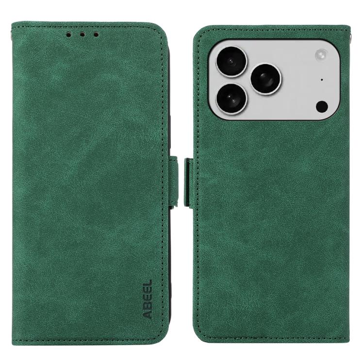 ABEEL Frosted Magnetic RFID Leather Phone Case, For iPhone 16e / 17e, For iPhone 17 Pro Max, For iPhone 17 Pro, For iPhone 17