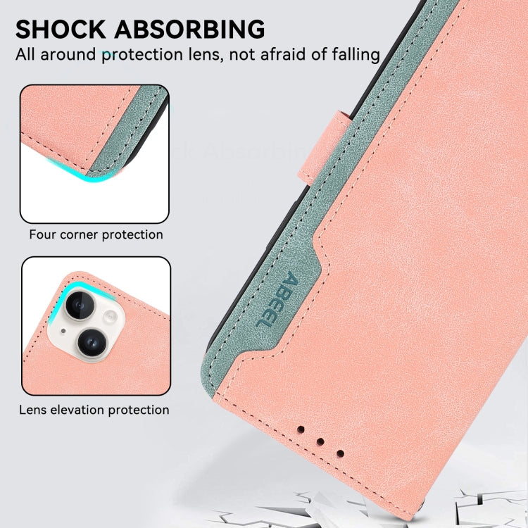 ABEEL Color Block Magnetic RFID Leather Phone Case, For iPhone 12 / 12 Pro, For iPhone 12 Pro Max