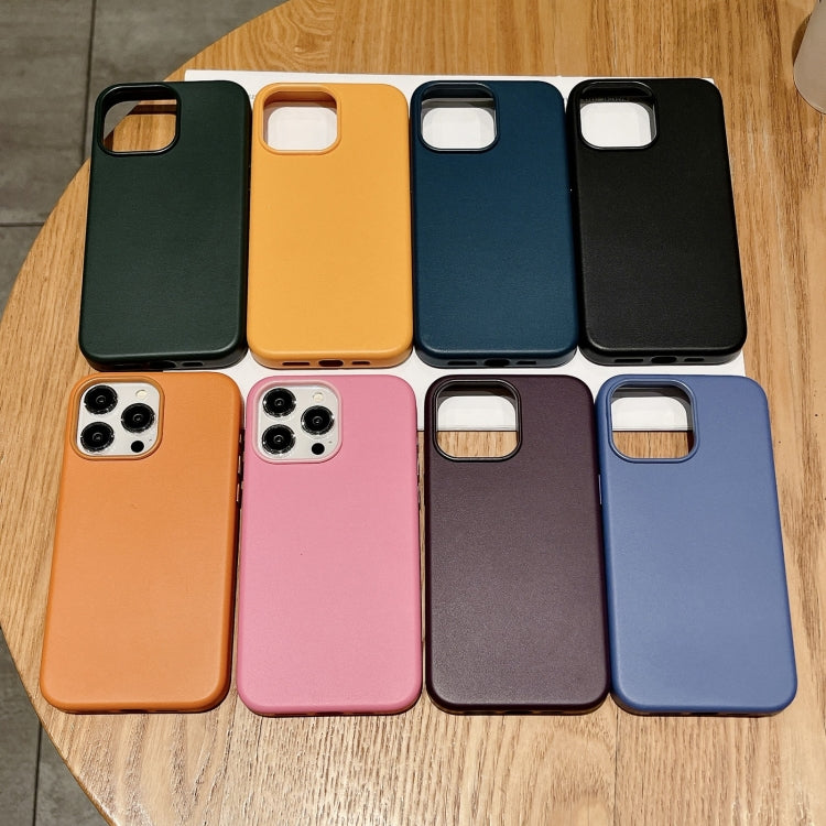 Pure Color Leather Magsafe Magnetic Phone Case, For iPhone 16, For iPhone 15 Pro Max, For iPhone 15 Pro
