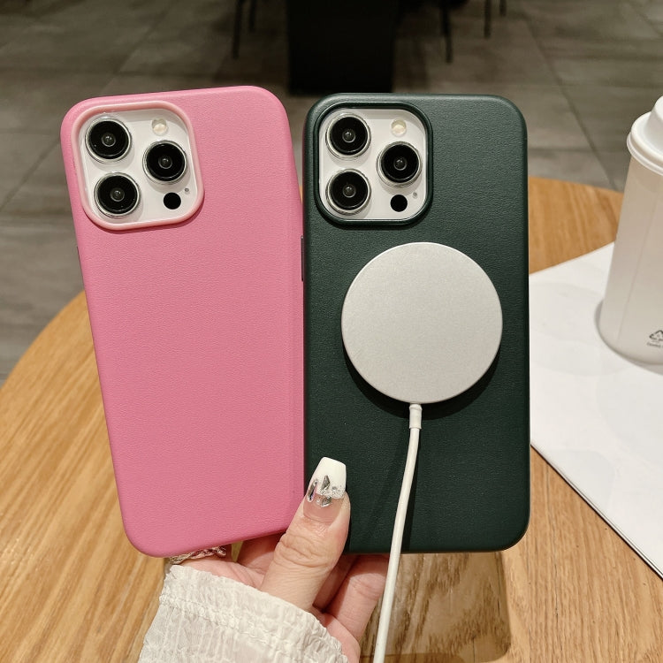 Pure Color Leather Magsafe Magnetic Phone Case, For iPhone 13 Pro Max, For iPhone 13 Pro, For iPhone 13