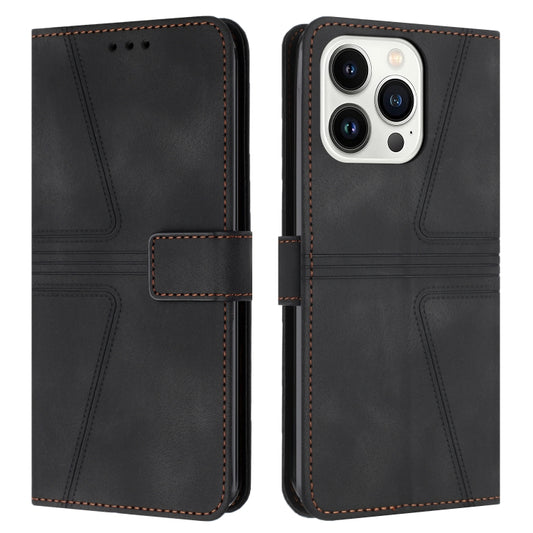 Triangle Solid Color Leather Phone Case, For iPhone 16 Pro, For iPhone 16 Plus, For iPhone 16, For iPhone 15 Pro Max, For iPhone 15 Pro, For iPhone 15 Plus
