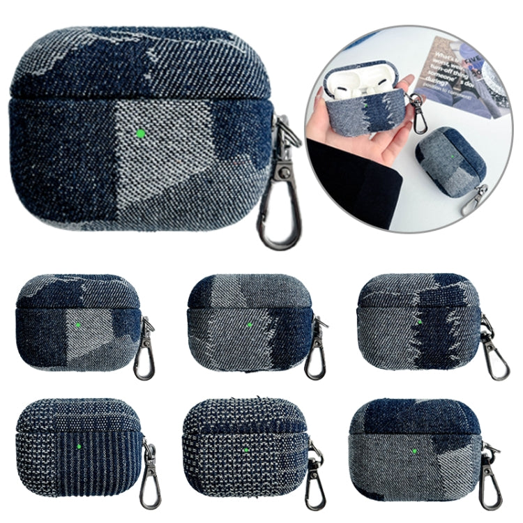 Stitching Denim Cloth Bluetooth Earphone Protective Case, For AirPods Pro 2, For AirPods 3, For AirPods Pro