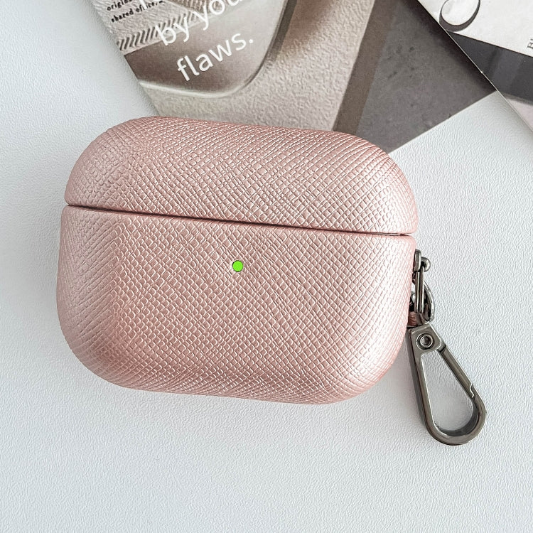 Cross Texture PU Leather Bluetooth Earphone Protective Case, For AirPods Pro 2, For AirPods 3