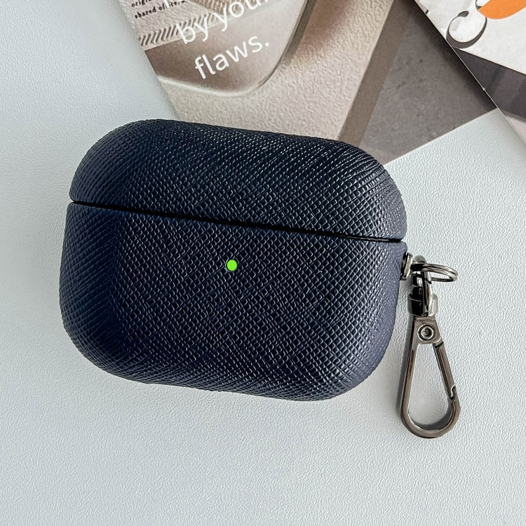 Cross Texture PU Leather Bluetooth Earphone Protective Case, For AirPods Pro 2, For AirPods 3