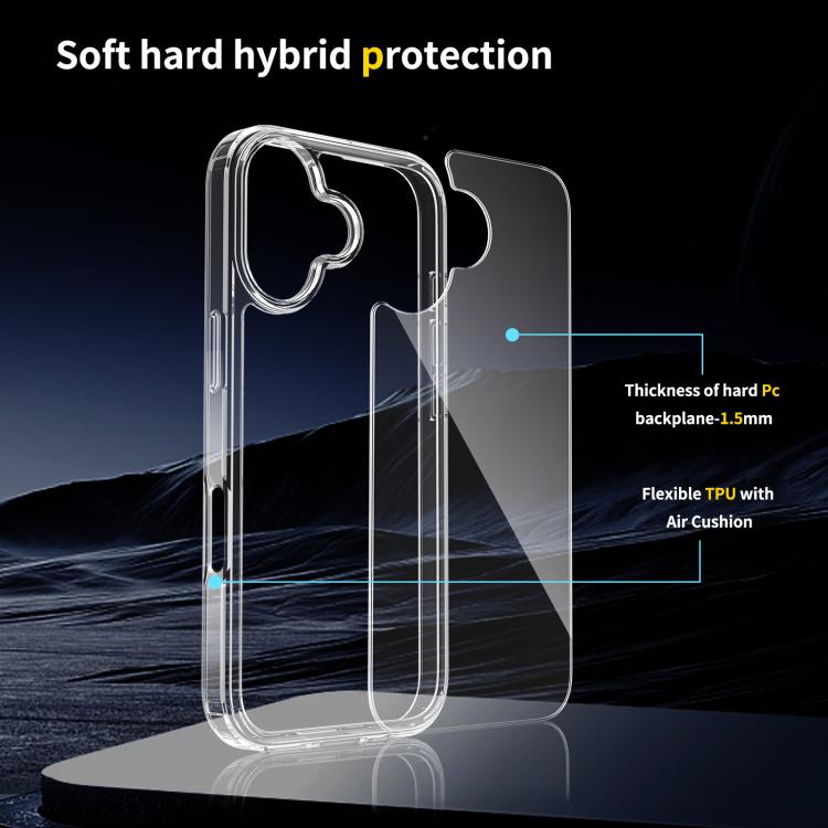 Scratchproof Acrylic TPU Phone Case, For iPhone 17 Pro Max, For iPhone 17 Pro, For iPhone 17, For iPhone Air, iPhone 16e, For iPhone 16 Pro Max, For iPhone 16 Pro, For iPhone 16 Plus, For iPhone 16