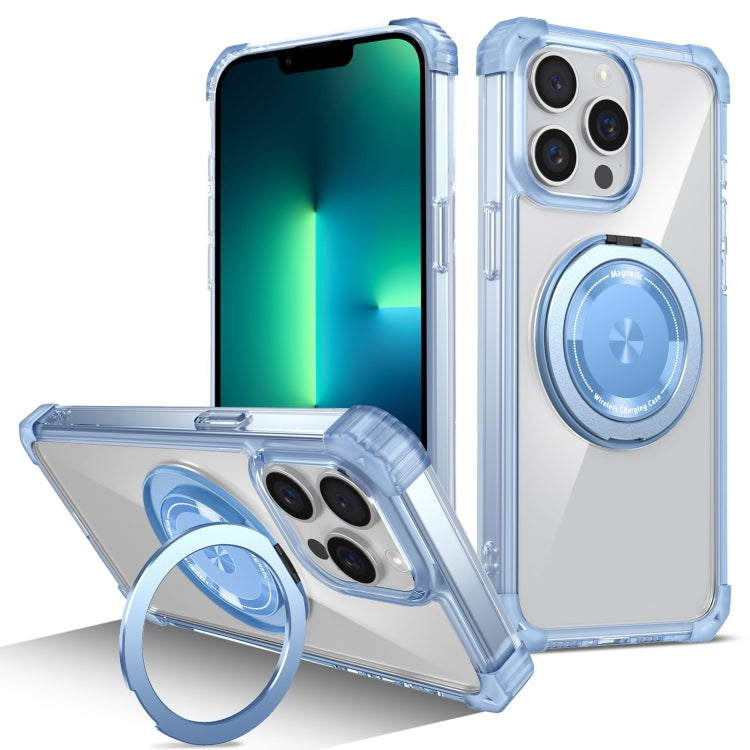 Gold Shield CD Pattern MagSafe Magnetic Phone Case with Rotating Stand, For iPhone 13 Pro Max, For iPhone 13 Pro, For iPhone 13, For iPhone 12