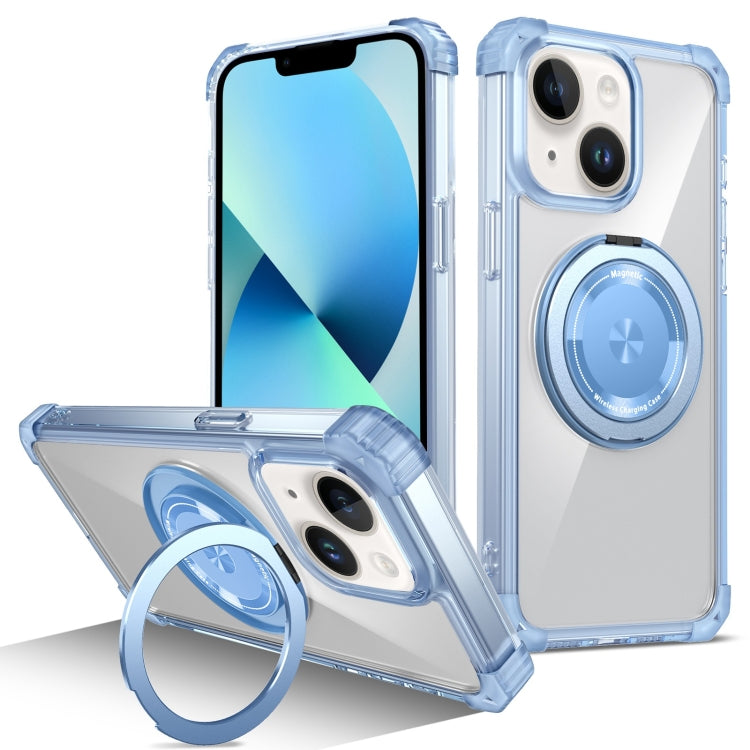 Gold Shield CD Pattern MagSafe Magnetic Phone Case with Rotating Stand, For iPhone 13 Pro Max, For iPhone 13 Pro, For iPhone 13, For iPhone 12