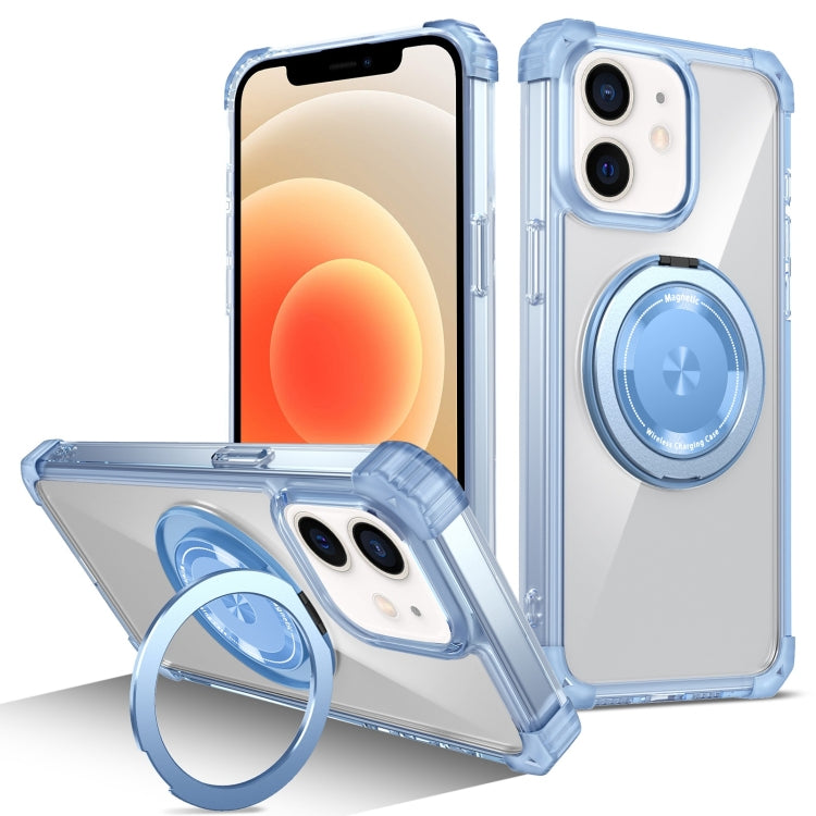 Gold Shield CD Pattern MagSafe Magnetic Phone Case with Rotating Stand, For iPhone 13 Pro Max, For iPhone 13 Pro, For iPhone 13, For iPhone 12