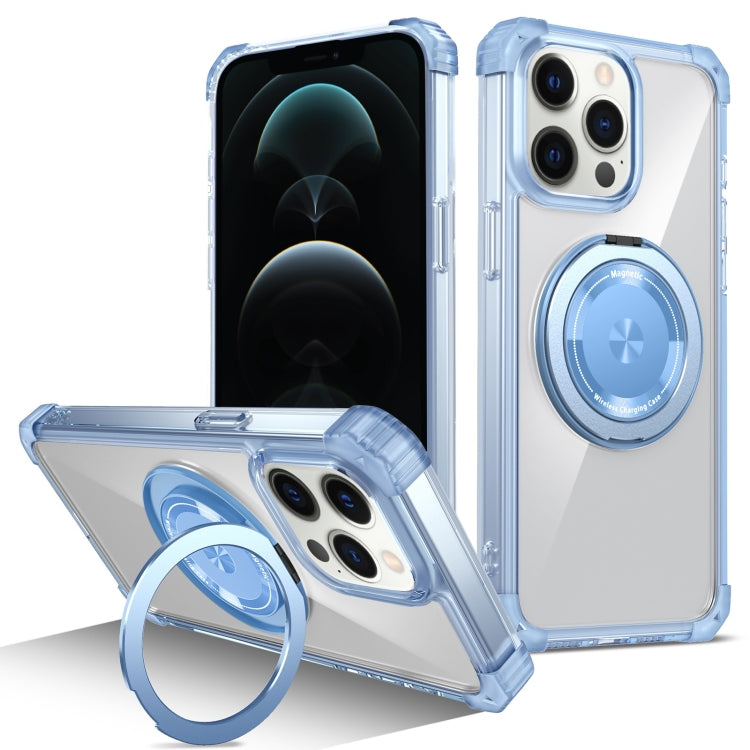 Gold Shield CD Pattern MagSafe Magnetic Phone Case with Rotating Stand, For iPhone 12 Pro Max, For iPhone 12 Pro
