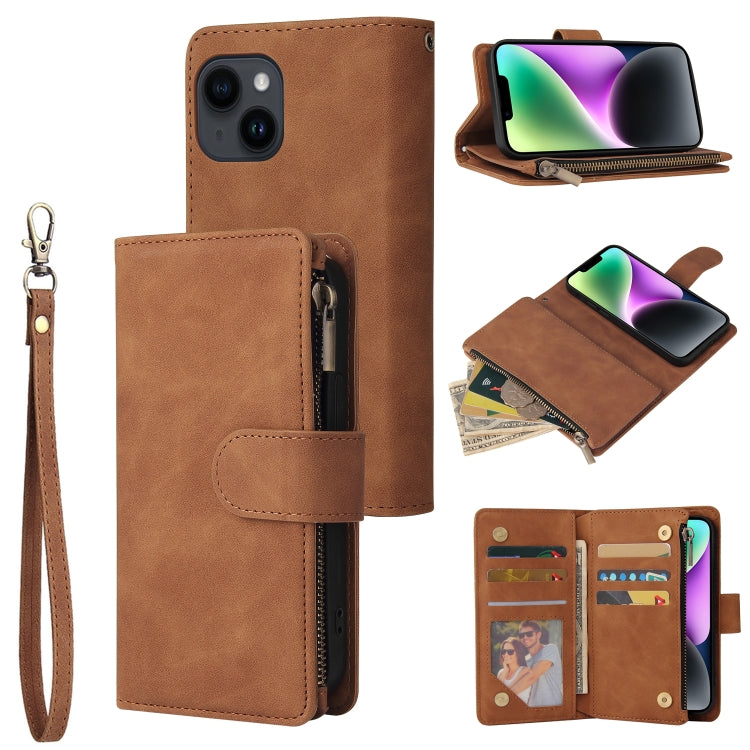 Multifunctional Multi-Card Wallet Phone Leather Case, For iPhone 15 Pro Max, For iPhone 15 Pro, For iPhone 15 Plus, For iPhone 15