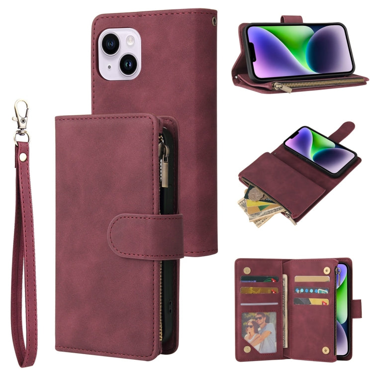 Multifunctional Multi-Card Wallet Phone Leather Case, For iPhone 15 Pro Max, For iPhone 15 Pro, For iPhone 15 Plus, For iPhone 15