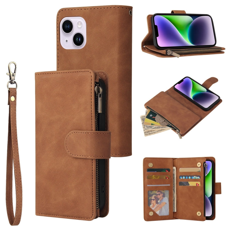 Multifunctional Multi-Card Wallet Phone Leather Case, For iPhone 15 Pro Max, For iPhone 15 Pro, For iPhone 15 Plus, For iPhone 15
