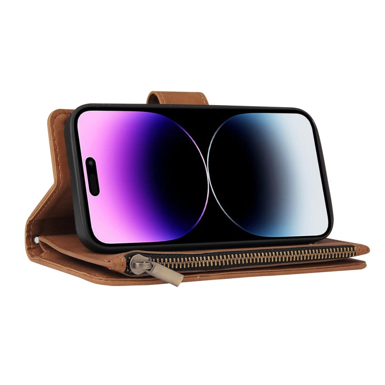 Multifunctional Multi-Card Wallet Phone Leather Case, For iPhone 15 Pro Max, For iPhone 15 Pro, For iPhone 15 Plus, For iPhone 15