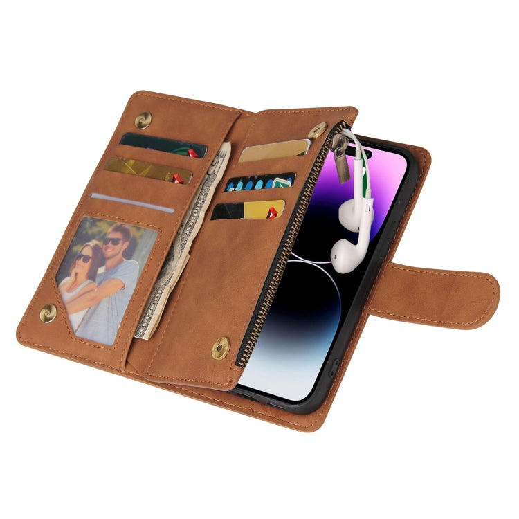 Multifunctional Multi-Card Wallet Phone Leather Case, For iPhone 15 Pro Max, For iPhone 15 Pro, For iPhone 15 Plus, For iPhone 15