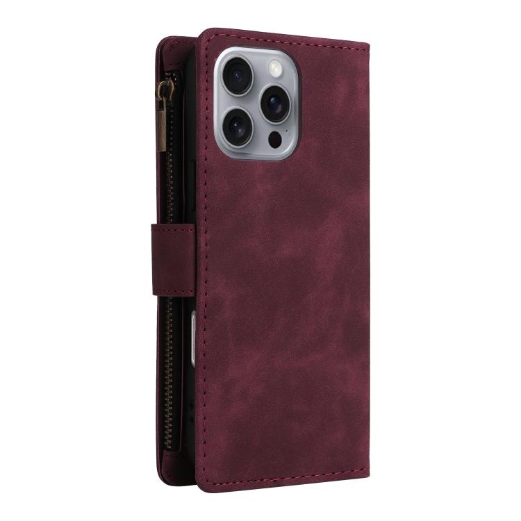 Multifunctional Multi-Card Wallet Phone Leather Case, For iPhone 16 Pro Max, For iPhone 16 Pro, For iPhone 16 Plus, For iPhone 16