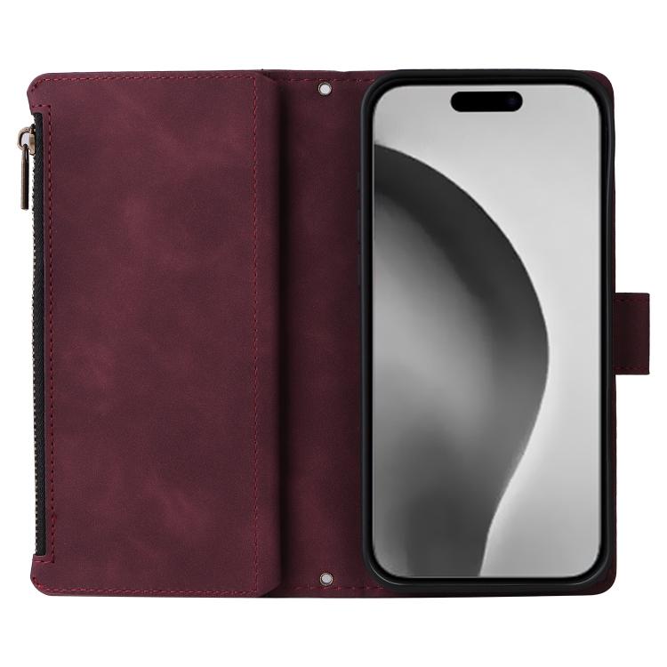Multifunctional Multi-Card Wallet Phone Leather Case, For iPhone 16 Pro Max, For iPhone 16 Pro, For iPhone 16 Plus, For iPhone 16