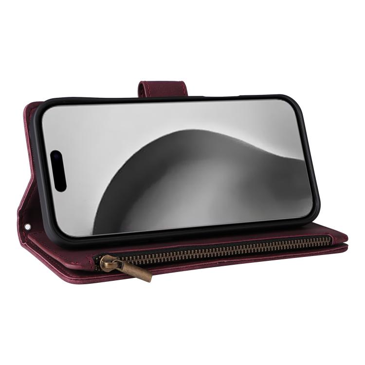 Multifunctional Multi-Card Wallet Phone Leather Case, For iPhone 16 Pro Max, For iPhone 16 Pro, For iPhone 16 Plus, For iPhone 16