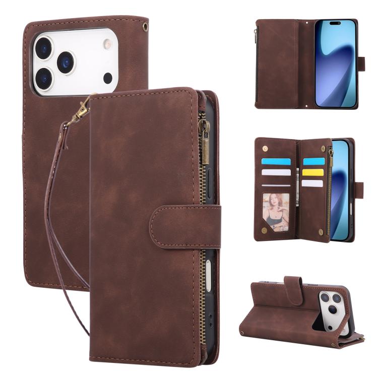 Multifunctional Multi-Card Wallet Phone Leather Case, For iPhone 17 Pro Max, For iPhone 17 Pro, For iPhone 17, For iPhone Air