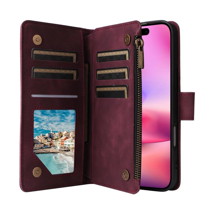 Multifunctional Multi-Card Wallet Phone Leather Case, For iPhone 17 Pro Max, For iPhone 17 Pro, For iPhone 17, For iPhone Air