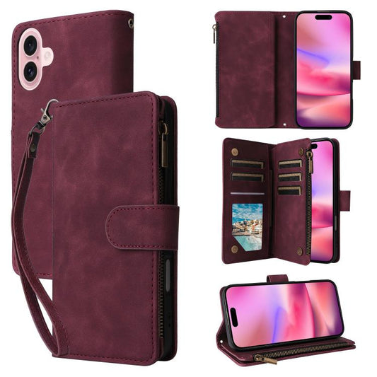Multifunctional Multi-Card Wallet Phone Leather Case, For iPhone 17 Pro Max, For iPhone 17 Pro, For iPhone 17, For iPhone Air