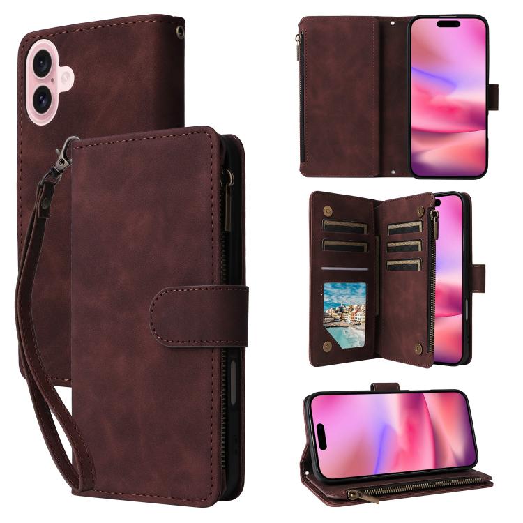 Multifunctional Multi-Card Wallet Phone Leather Case, For iPhone 17 Pro Max, For iPhone 17 Pro, For iPhone 17, For iPhone Air