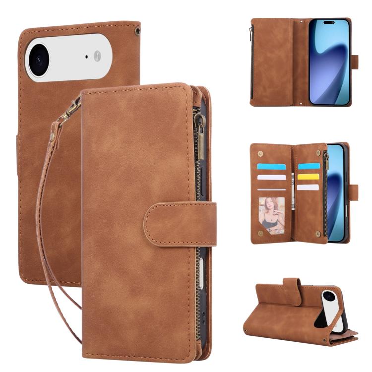 Multifunctional Multi-Card Wallet Phone Leather Case, For iPhone 17 Pro Max, For iPhone 17 Pro, For iPhone 17, For iPhone Air