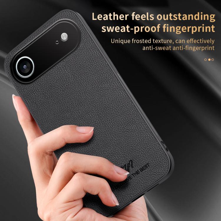 HUIYI Leather Magnetic Phone Case, For iPhone 16, For iPhone 15 Pro Max, For iPhone 15 Pro, For iPhone 15 Plus