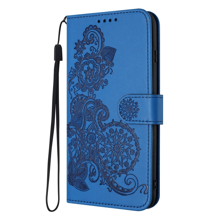 Datura Flower Embossed Flip Leather Phone Case, For iPhone 17 Pro Max, For iPhone 17 Pro, For iPhone 17
